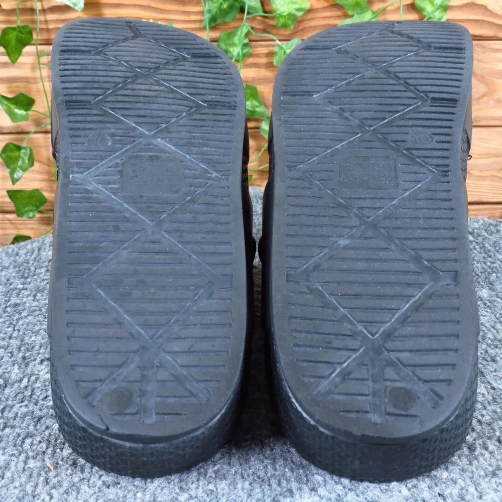 Made In‎ USA Men Two-Strap Slide Sandals Size 10 Casual Waterproof Beach Black